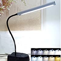 [2 en 1] 6W LED Lámparas de escritorio，lampara con pinza ，(Puerto USB -5V- 1A- 5 niveles de brillo，5 modos， Cuidado a…